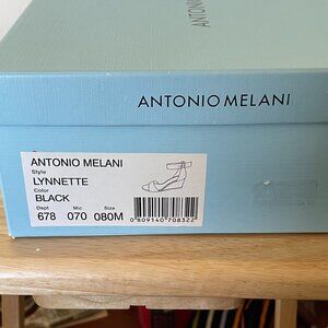 Antonio Melani Black Lynette dressy sandals, size 8 M